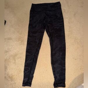 Black Camouflage Lululemon Leggings